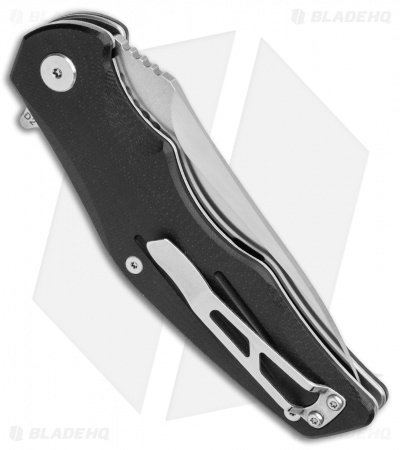 QSP Pangolin Liner Lock Knife Black G-10 (3.75" Satin) 