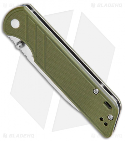QSP Parrot Liner Lock Knife OD Green G-10 (3.25" Satin) 