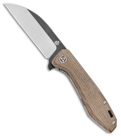 QSP Pelican Liner Lock Knife Tan Micarta (3.6" Two Tone) 