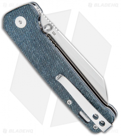 QSP Penguin Liner Lock Knife Denim Jean Micarta (3.12" Satin D2) 