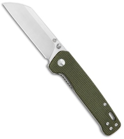 QSP Penguin Liner Lock Knife Green Micarta (3.12" Satin D2) 