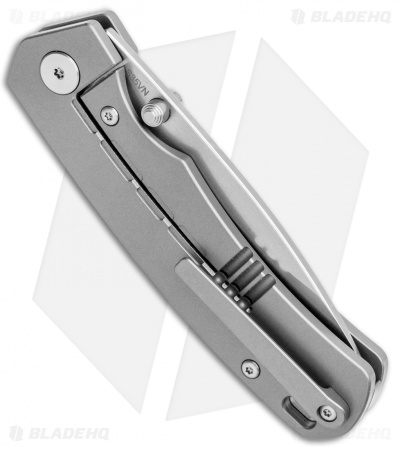 QSP Puffin Frame Lock Knife Titanium/Carbon Fiber Black (3.12" Stonewash) 