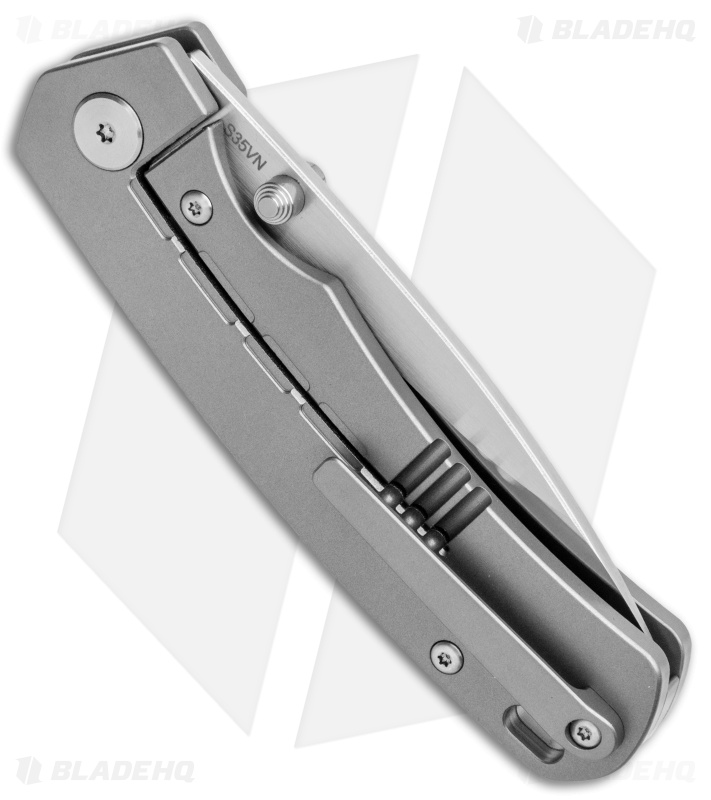 QSP Puffin Thumb Stud Frame Lock Knife Titanium/Carbon Fiber (3" Satin) 