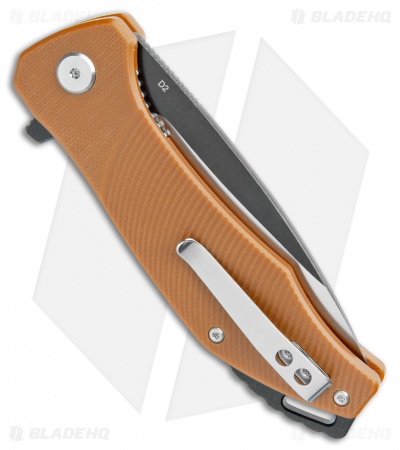 QSP Raven Liner Lock Knife Brown G-10 (3.37" Satin) 