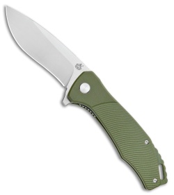 QSP Raven Liner Lock Knife Green G-10 (3.37" Satin) 