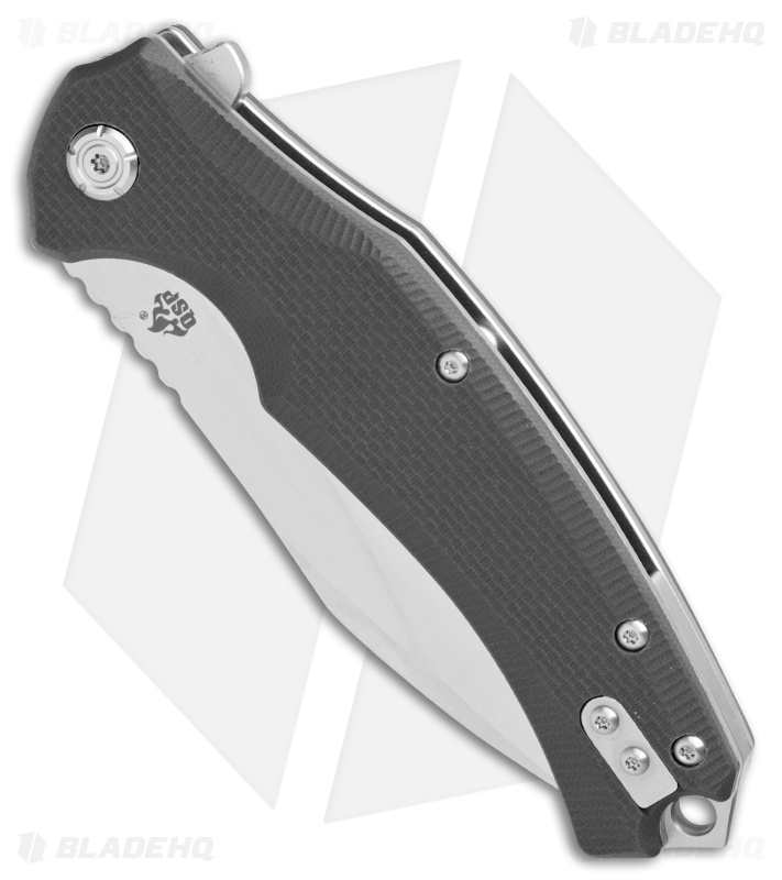 QSP Snipe Liner Lock Knife Black G-10 (3.57" Satin) 