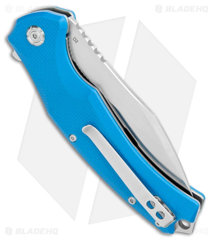 QSP Snipe Liner Lock Knife Blue G-10 (3.57" Satin) 