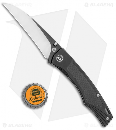 QSP Songbird Frame Lock Knife Black Titanium/CF (3.75" Two Tone) 