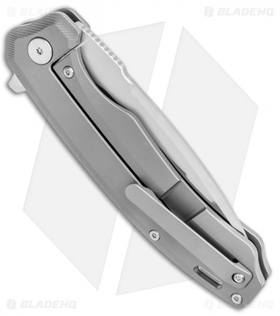 QSP Woodpecker Frame Lock Knife Gray Titanium (3.75