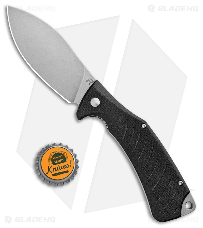 REVO Ness Liner Lock Flipper Knife Black  G-10 (3.3" Stonewash)