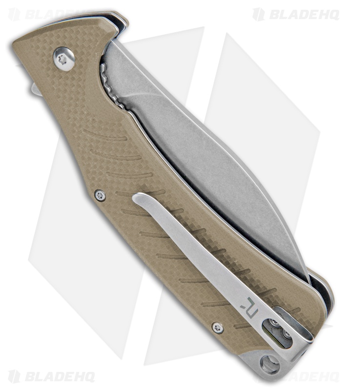 REVO Ness Liner Lock Flipper Knife FDE G-10 (3.3" Stonewash)