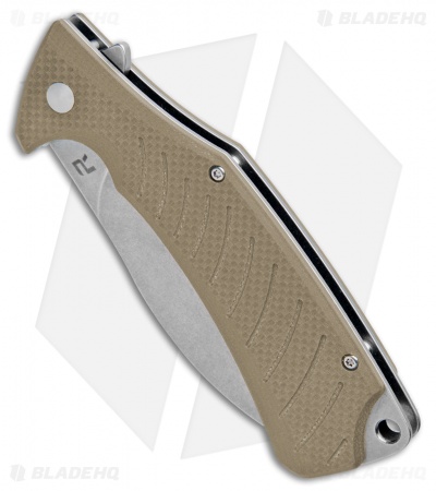 REVO Ness Liner Lock Flipper Knife FDE G-10 (3.3" Stonewash)