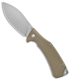 REVO Ness Liner Lock Flipper Knife FDE G-10 (3.3" Stonewash)