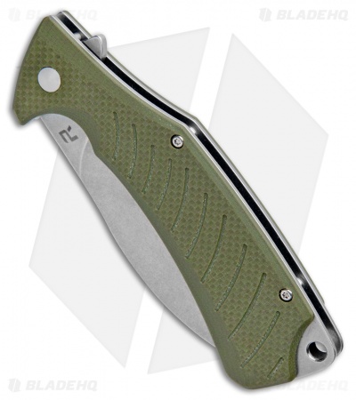 REVO Ness Liner Lock Flipper Knife OD Green G-10 (3.3" Stonewash)