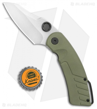 REVO Recoil Frame Lock Knife OD Green G-10 (3" Stonewash)