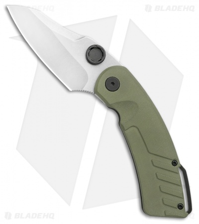 REVO Recoil Frame Lock Knife OD Green G-10 (3" Stonewash)