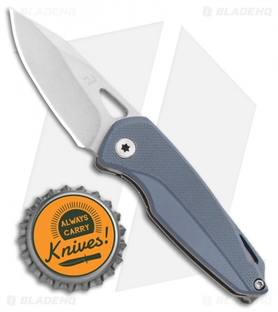 REVO Vipera Liner Lock Knife Gray G-10 (2" Stonewash) 