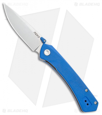 REVO Warden Spring Assist Liner lock Knife Blue G10 (3" Stonewash)