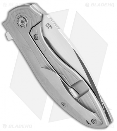 Reate Iron Frame Lock Flipper Knife Carbon Fiber (3.25" Satin)