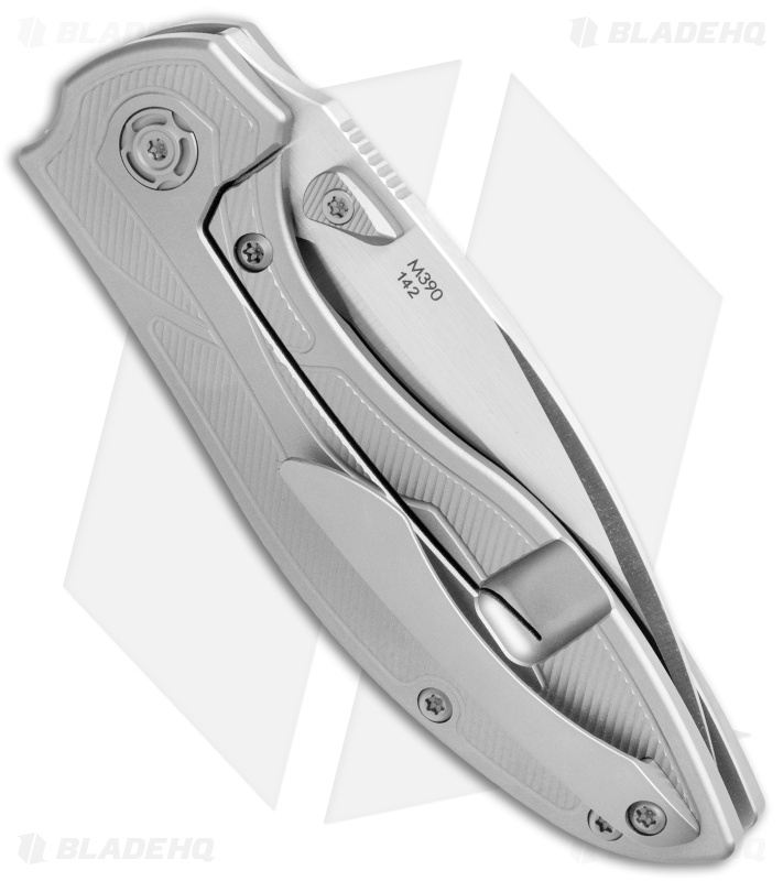 Reate Iron Frame Lock Knife w/ Thumb Stud Brown Micarta (3.25" Satin