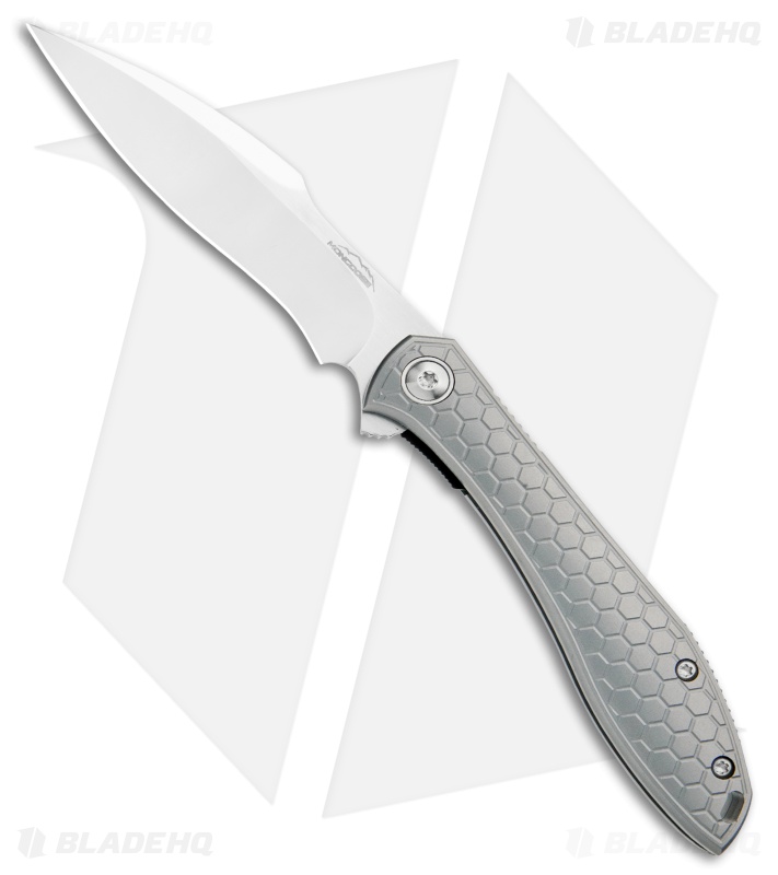 Jerry Moen Custom Mongoose Flipper Knife  (3.625" Mirror Polish) RWL-34