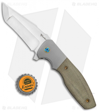 Reate Augustus Folding Knife | Green Micarta | Blade HQ