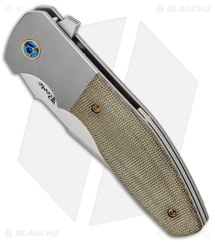 Reate Augustus Folding Knife | Green Micarta | Blade HQ