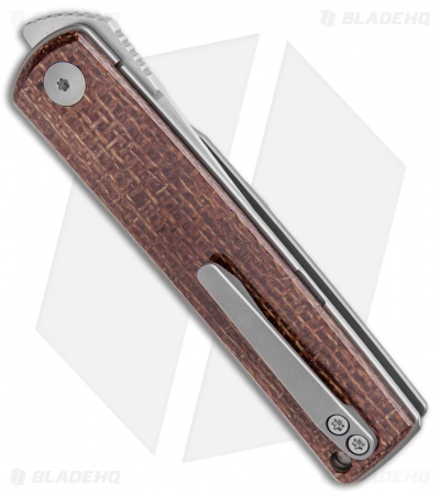 Reate Knives Bushido Liner Lock Knife Burlap Micarta  (2.8" Hand Satin)
