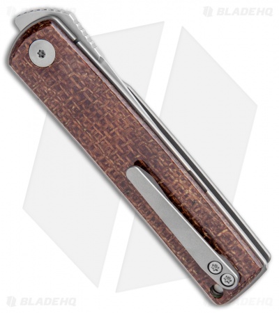 Reate Knives Bushido Liner Lock Knife Burlap Micarta  (2.8" Stonewash)