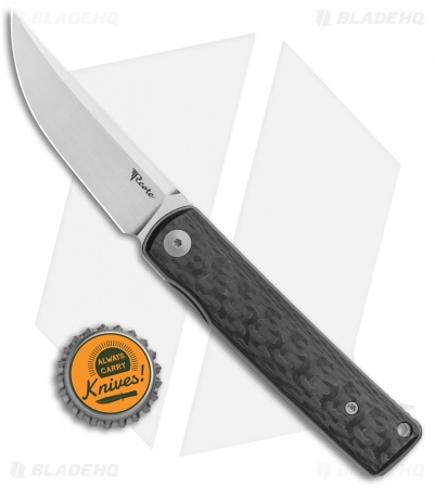 Reate Knives Bushido Liner Lock Knife Titanium CF (2.8" Hand Satin)