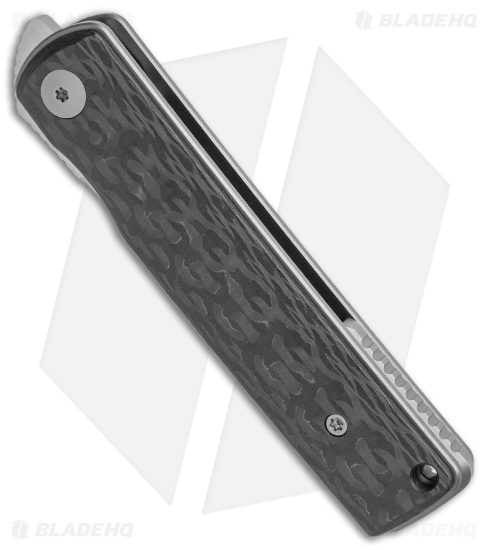 Reate Knives Bushido Liner Lock Knife Titanium CF (2.8" Hand Satin)