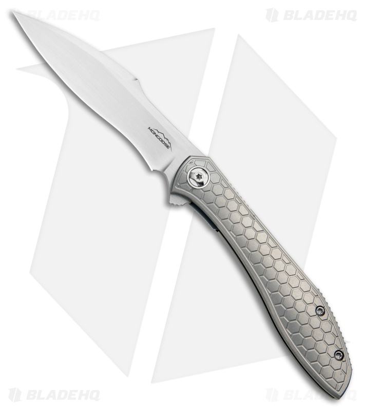 Reate Moen Mongoose Flipper Knife Titanium (3.625" Hand Rubbed Satin) RWL-34