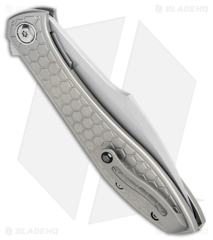 Reate Moen Mongoose Flipper Knife Titanium (3.625" Hand Rubbed Satin) RWL-34