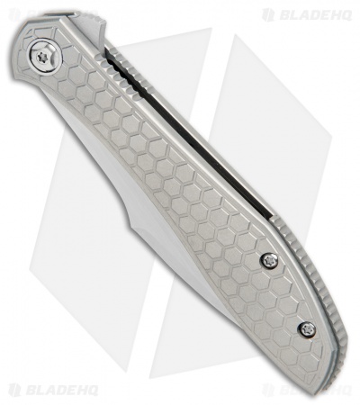 Reate Moen Mongoose Flipper Knife Titanium (3.625" Hand Rubbed Satin) RWL-34