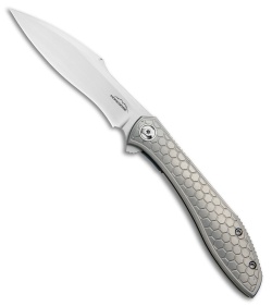 Reate Moen Mongoose Flipper Knife Titanium (3.625" Hand Rubbed Satin) RWL-34