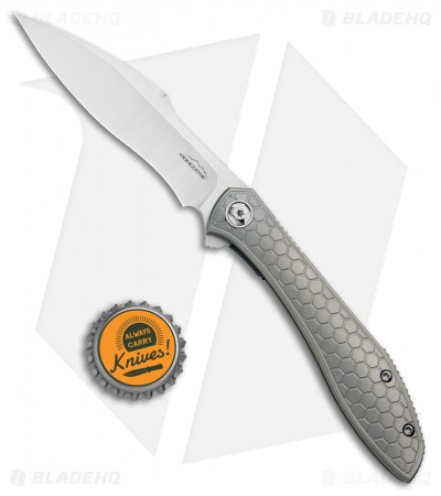 Reate Moen Mongoose Flipper Knife Titanium (3.625" Satin) RWL-34