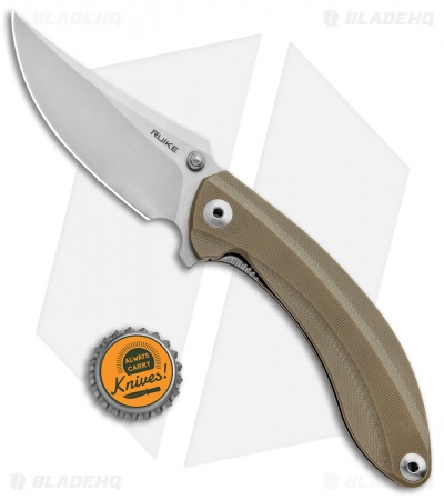 RUIKE P155 Liner Lock Knife Desert Sand G-10 (3.5" Bead Blast)