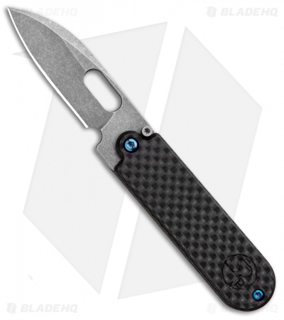 Serge Knife Co. Production Bean Flipper Ti/CF (2.13" Tumbled) BHQ Exclusive
