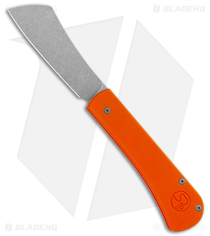 Serge Knife Co. Production Cleaver Slip Joint  Orange G10 (2.75" Stonewash)