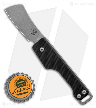 Serge Knife Co. Production Keychain Slip Joint Knife Black G-10 (1.5" SW)