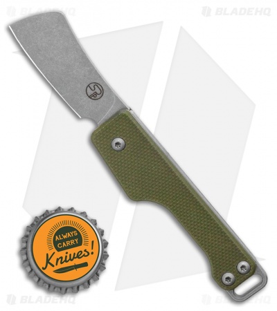 Serge Knife Co. Production Keychain Slip Joint Knife Green G-10 (1.5" SW)