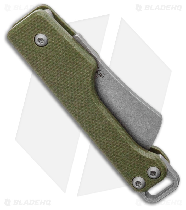 Serge Knife Co. Production Keychain Slip Joint Knife Green G-10 (1.5" SW)