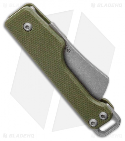 Serge Knife Co. Production Keychain Slip Joint Knife Green G-10 (1.5" SW)