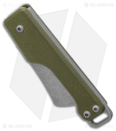 Serge Knife Co. Production Keychain Slip Joint Knife Green G-10 (1.5" SW)