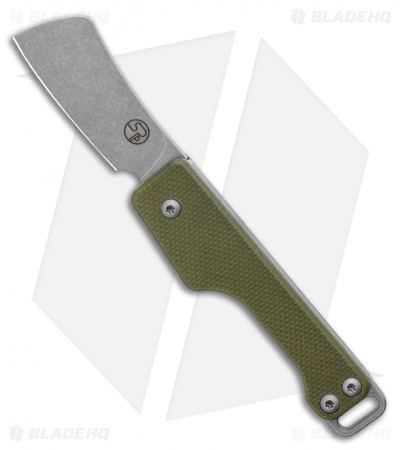 Serge Knife Co. Production Keychain Slip Joint Knife Green G-10 (1.5" SW)