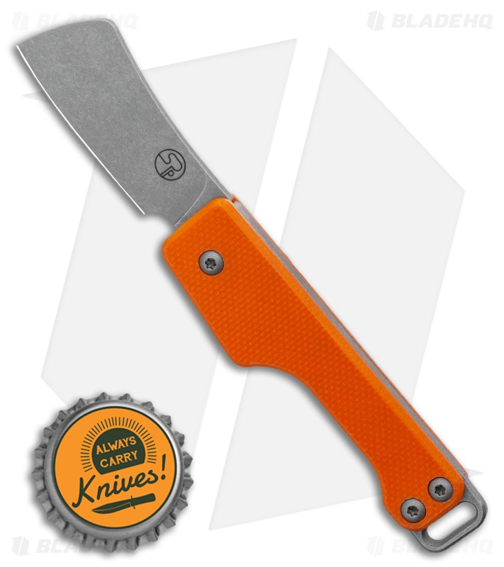 Serge Knife Co. Production Keychain Slip Joint Knife Orange G-10 (1.5" SW)