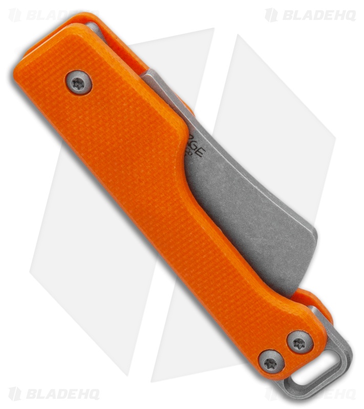 Serge Knife Co. Production Keychain Slip Joint Knife Orange G-10 (1.5" SW)