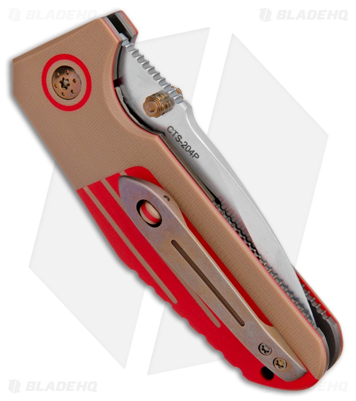Shane Sibert Custom Pocket Rocket Liner Lock Knife Coyote/Orange G-10