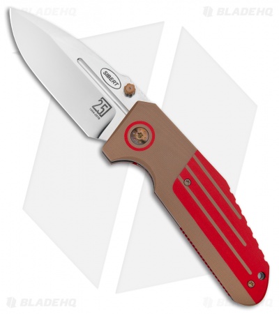 Shane Sibert Custom Pocket Rocket Liner Lock Knife Coyote/Orange G-10