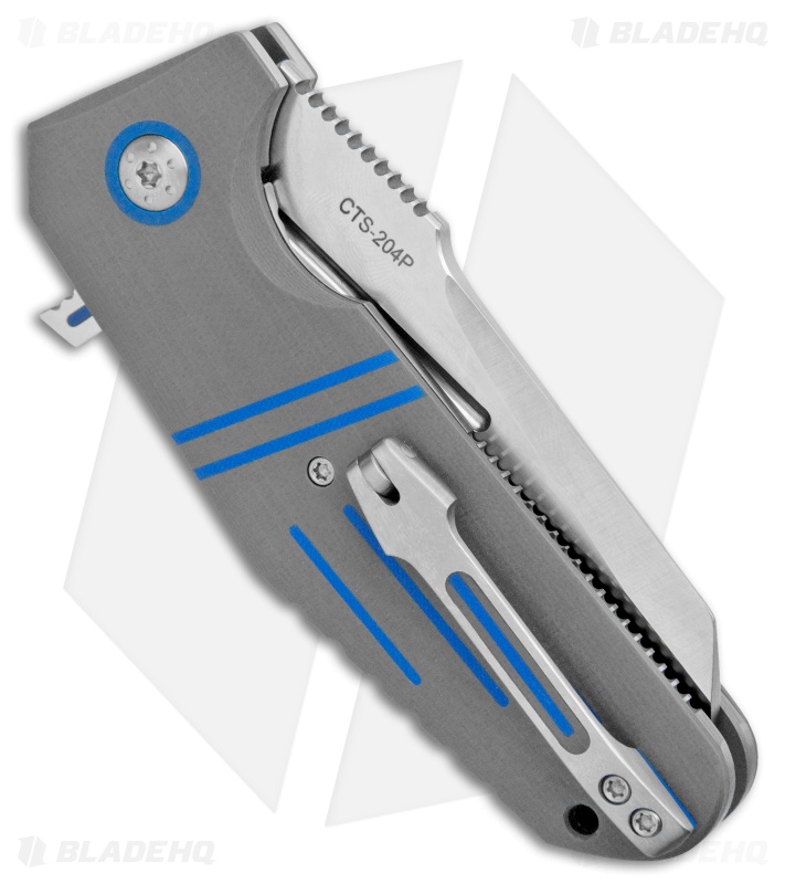 Shane Sibert Custom Pocket Rocket Liner Lock Knife Gray G-10 (3.625